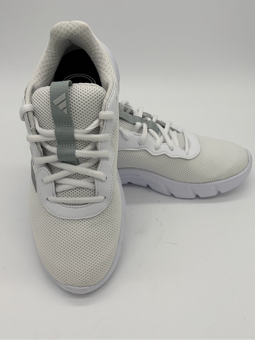 adidas White Athletic Sneakers with Light Gray Accents New Without Box